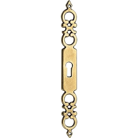 Entré Regence en zamak - finition laiton vieilli - 185 x 22 mm - CADAP (1/3)
