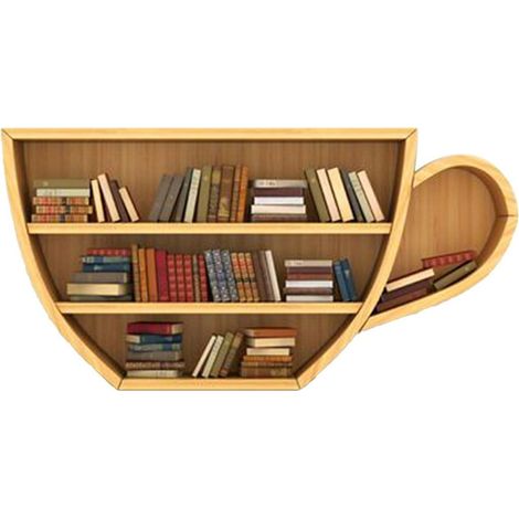 Pendentif Acrylique Forme De Coeur Avec Étagère À Livres - Décoration Murale Ou Arbre De Noël - 10 cm - 1 Pièce (1/5)