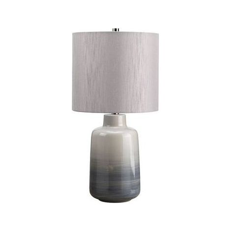 Elstead Bacari - Petite Lampe de Table 1 Lumière Gris, Bleu, E27 (1/3)