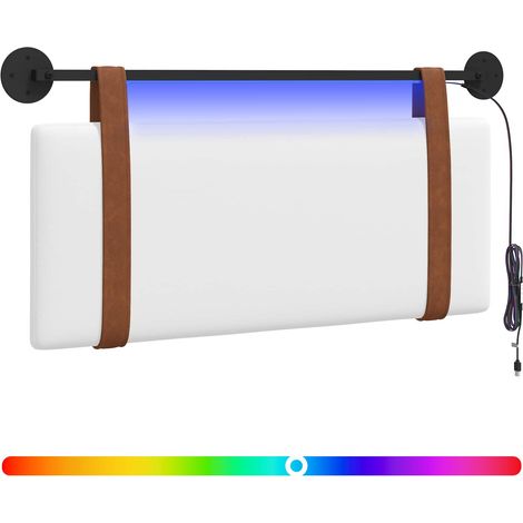Cabecero colgante Con luz LED Blanco PU antiguo vidaXL (1/5)