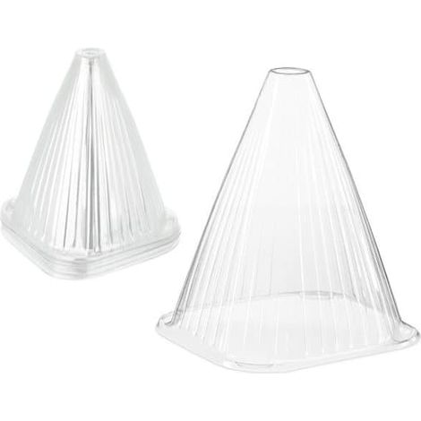SABIR-Cônes Relaxdays (transparents), lot de 24, protection contre les escargots, le gel, croissance, 22 x 19 x 19 cm, PVC, transparents (1/5)
