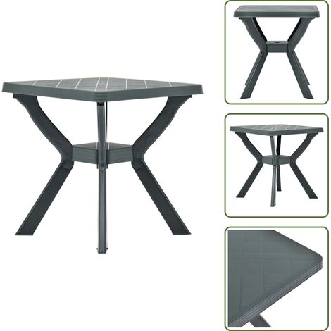 Table de bistro Vert 70x70x72 cm Plastique - Table De Jardin - Table Bistrot - Table Extérieure - Mobilier De Jardin - Table Verte (1/5)