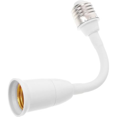 Adaptateur Douille E27 Avec Rallonge Flexible Et Support Orientable À 360° Conversion E27 À Pour Éclairage Intérieur Et Extérieur Installation Facile Et Réglage Multiangle (1/5)