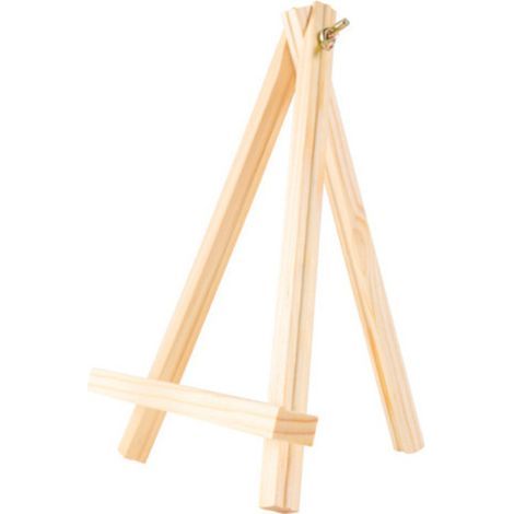 Dreibeinstaffelei aus Holz (1 Stück) zur Unterstützung kleiner Tischplatten, ideal zum Malen und Ausstellen von Kunstwerken oder zum Aufstellen eines Telefons. (1/5)