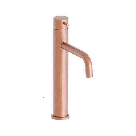 Lavabo Mi-Haut Triverde Or Rose Brosse + Vidage Laiton Up&Down Pvd Robinetterie TRIVERDE - CRISTINA ONDYNA TV22734P