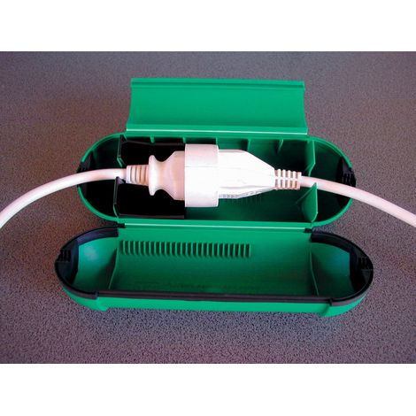 TEC HIT 850401 - Protège câble - Compatible fiche 16 A - Vert (1/2)