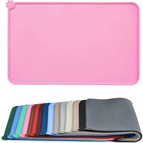 Tapis d'alimentation en silicone imperméable antidérapant pour chiens et chats (1/5)