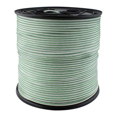 Bobina di nylon con anima interna - 5 mm x 400 m Verde - Bianco (1/2)