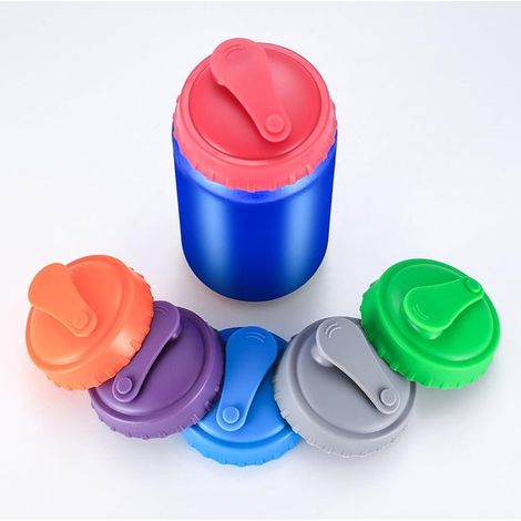 Dosenverschluss – Silikon-Dosendeckel – 6 Stück – Getränkeschutz – Dosenschutz – Dosenabdeckung – Wiederverwendbar – Wasserdichter Verschluss – 63 mm (1/4)