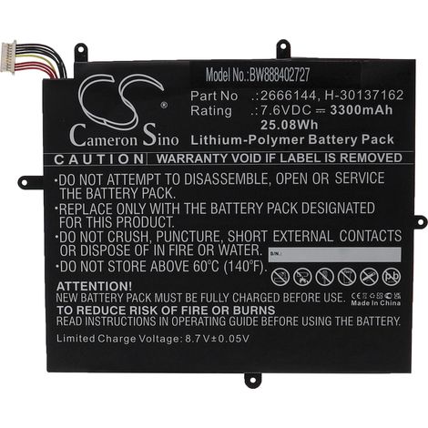 vhbw Akku Ersatz für Jumper H-30137162, 2666144 für Notebook (3300 mAh, 7,6 V, Li-Polymer) (1/4)