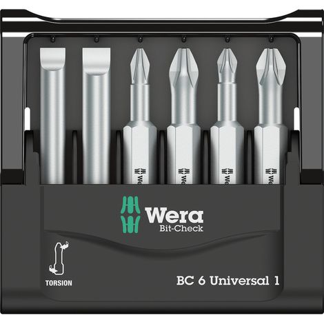 Zestaw bitow Bit-Check 6 Universal 1 Wera