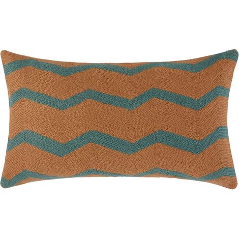 Housse de coussin en Broderie de laine en point de chainette ZIGGY