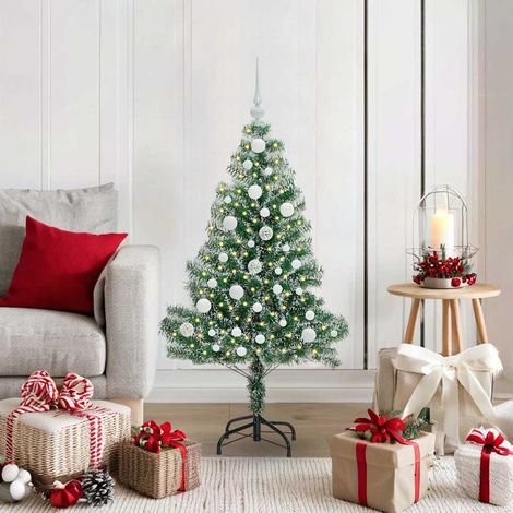Teenpull – Künstlicher Weihnachtsbaum beschneit mit LED Licht 120 cm (1/5)