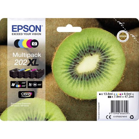 Epson Kiwi Multipack 5-colours 202XL Claria Premium Ink (1/3)