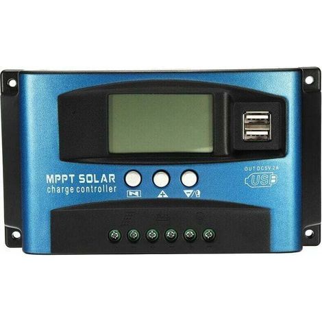 100A MPPT Régulateur de panneau solaire 12V/24V Contrôleur de charge Surveillance automatique de la mise au point (1/2)