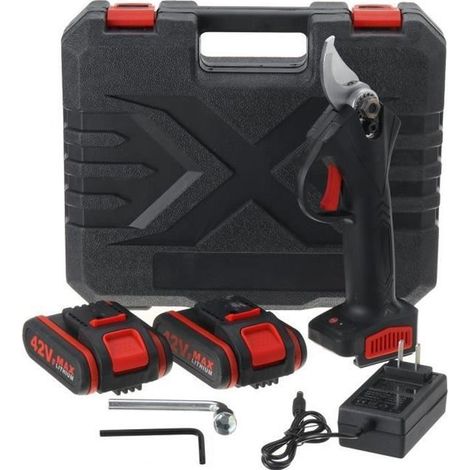 Sécateur électrique - PRISE US - 30mm - Rechargeable - 2 Batteries - ABS et Acier allié (1/4)