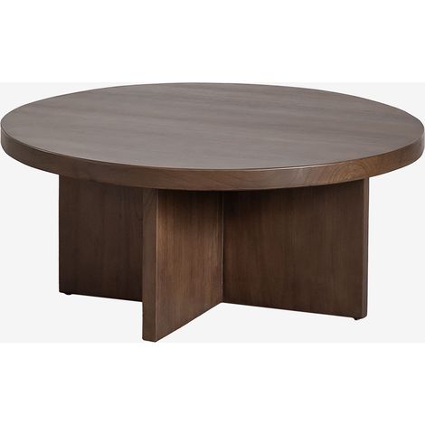 Mesa de Centro en Madera de Mindi (Ø80 cm) Leidam SKLUM
