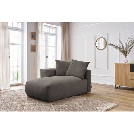 BOBOCHIC - Méridienne avec accoudoir pour canapé modulable VOLTAIRE Angle gauche Taupe (1/5)
