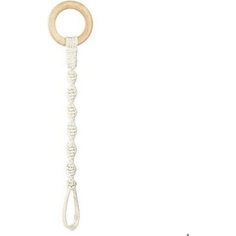 Corde de suspension pour plantes - Corde multibrins tressée - Anneau en bois épais - Forte capacité de charge (1/5)