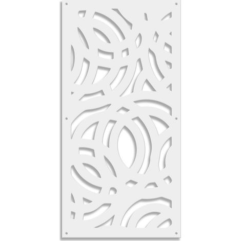 CERCHI LARGE - Panneau ajouré en PVC da 10 mm - Couleur : blanc - Dimension : 73x148 cm