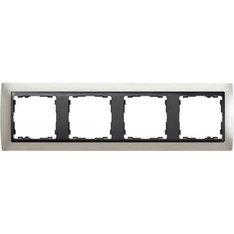 Cornice 4 elementi presa alluminio grafite opaco SIMON 82 82844-33