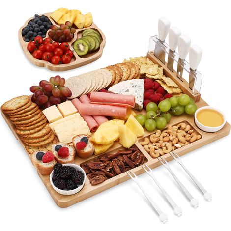 Grand set de planches à charcuterie en bambou
