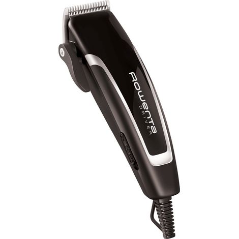 Rowenta – Tondeuse à cheveux secteur 220-240V – Longueur de coupe 1mm à 1,4cm – Câble 1,8m – Design noir et argent