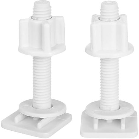 4Pièces Vis de Fixation pour Abattant WC: Boulons Plastique Résistants - Installation Facile et Stable, Compatible la Plupart des Sièges de Toilette pour Réparation Salle de Bain 2.72.86.6cm (1/5)