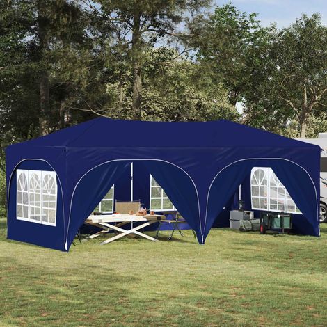 Carpa Plegable para Fiestas 575 x 288 x 245 cm Azul Tela Oxford
