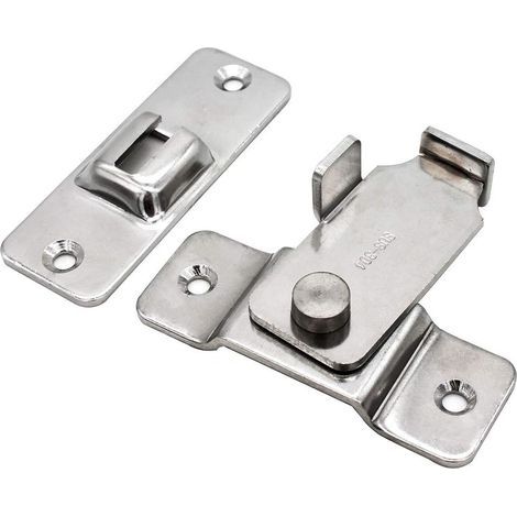 Poignée de sécurité pivotante pour porte de grange coulissante, loquet de porte escamotable, serrures de porte en barre en acier inoxydable à usage intensif Serrure pour porte de sécur (1/5)