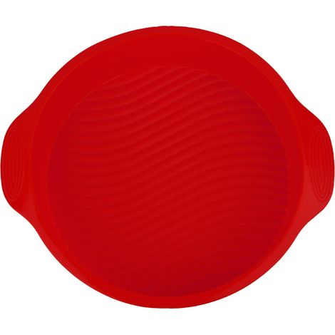 Runde 3D-Silikonform zum Backen von Kuchen, 11,42 Zoll (Rot) (1/5)