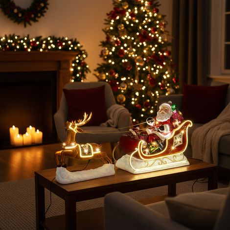 Slitta Decorativa Natalizia in poliresina con 19 LED da 57.8 cm (1/5)
