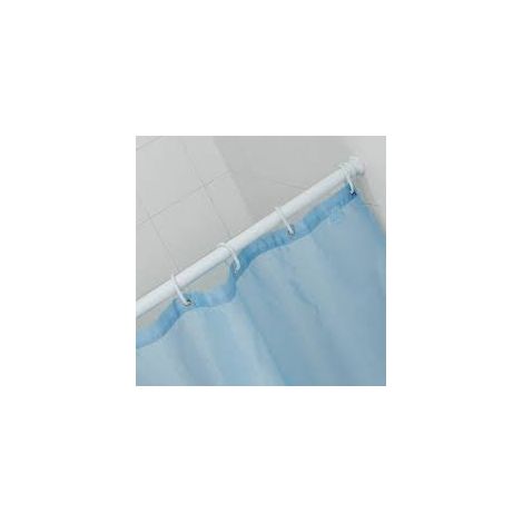 Barra de cortina extensible de aluminio 105-240 cm color blanco.