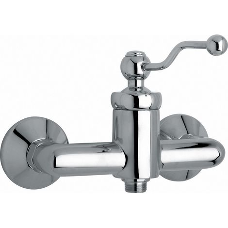 Miscelatore esterno per vasca con kit doccia fisso in ottone cromato - Paini Toscana (1/4)