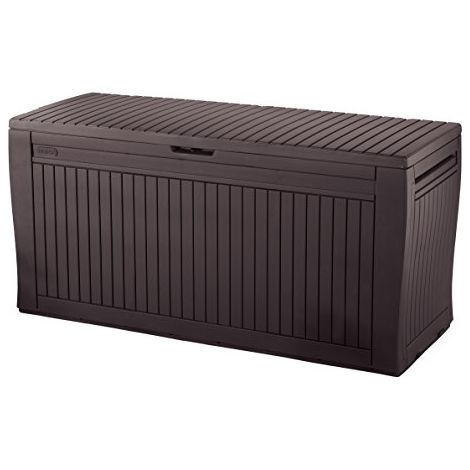 Baule Cassapanca Contenitore con Seduta Ruote Resina Giardino Esterno Plastica (1/4)