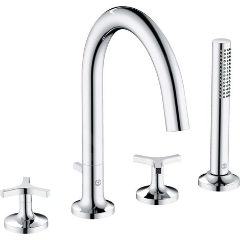 NOVA FONTE 4 trous Robinet de baignoire DECO chromé (1/2)