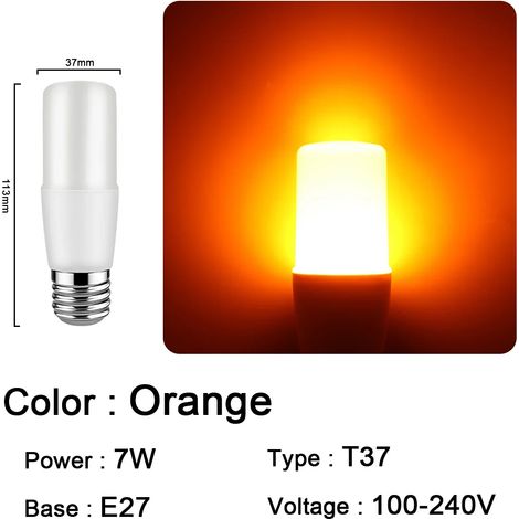 (T37 E27 Orange, 8 ampoules) Ampoules LED, adaptées aux festivals, aux KTV, aux bars et aux vitrines de magasins. (1/3)
