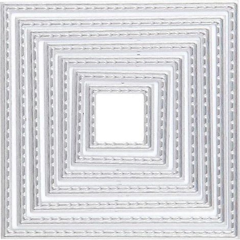 Matrices de découpe carrées, pochoirs, outil de scrapbooking, papier pour album, cartes, gaufrage, décoration (1/5)