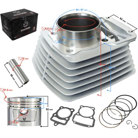 Cilindro Moretti para motocicleta 4T CG 150cc 162FMI sw.15 mm (1/5)