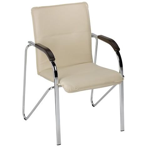 Fauteuil de bureau Brio SAMBA avec manchettes ivoire