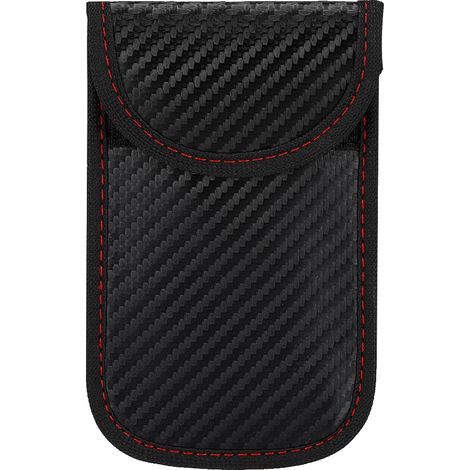 Pochette de blocage de signal pour clé de voiture en fibre de carbone (1/5)