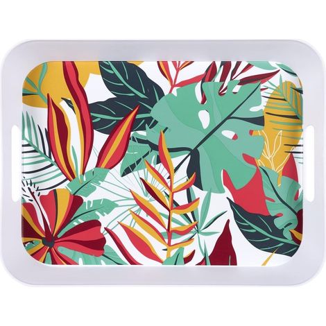 Plateau en plastique paradis exotique (41x32cm) - ANTILLES (1/4)
