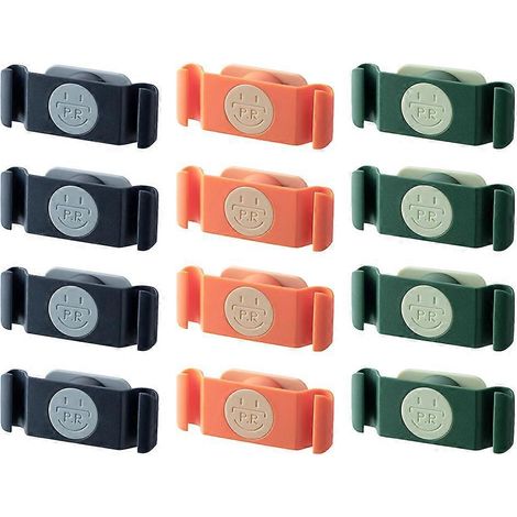 12 pièces Organisateur de câbles sans perçage pour appareils électroménagers, support de câble, enrouleur de fil-8.5X3CM (1/3)