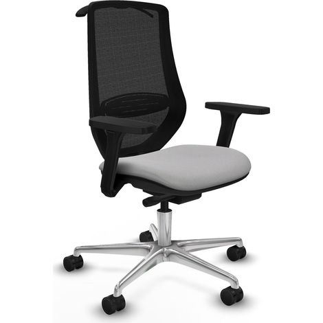 Piqueras y Crespo Mardos chaise bureau gris clair ergonomique