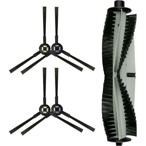 Brosse aspirateur pour Silvercrest SSR1 SSRA1 pour aspirateur robot pour A9s A9 A7 L100 (1 brosse à rouleau + 4 brosses latérales (1/4)