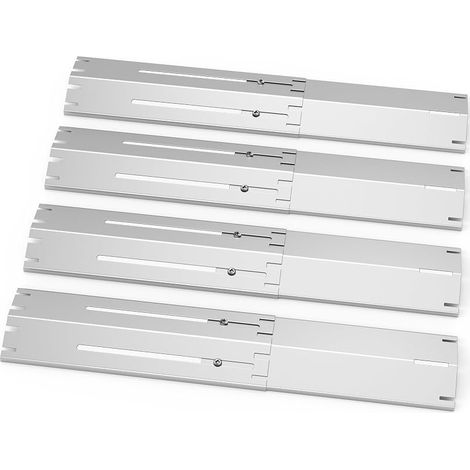 Pièces de Rechange de réglable de 34 à 53,3,Plaques chauffantes pour Barbecue cmcompatible avec la Plupart des modèles de Gril à gaz,Universelle pour diffuseur de Chaleur(Acier Inoxydable, 4 pièces) (1/5)