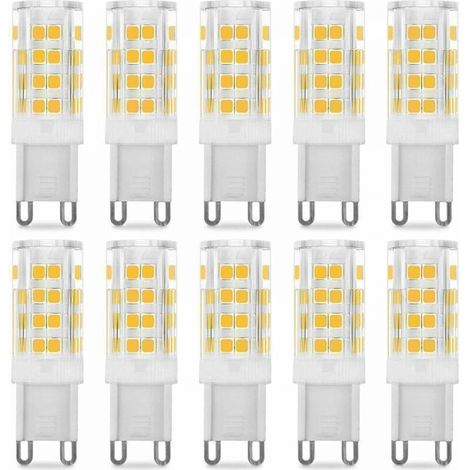 Pack de 10 Ampoule LED G9 5W, Equivalent 40W , Blanc Chaud 3000k, 220-240V, 360° angle de faisceau (1/5)