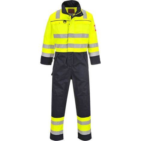 Mono Multi-Norm de alta visibilidad para protección laboral - Amarillo Marino - Talla S