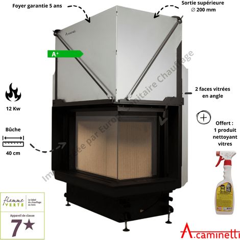 Foyer bois Quattro 50R Premium A.Caminetti (1/3)