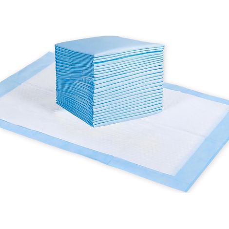 Lot de 60 protections pour déjections canines, anti fuite, surface à séchage rapide, taille classique, pour chiens et chiots, Bleu,60x90cm (1/5)